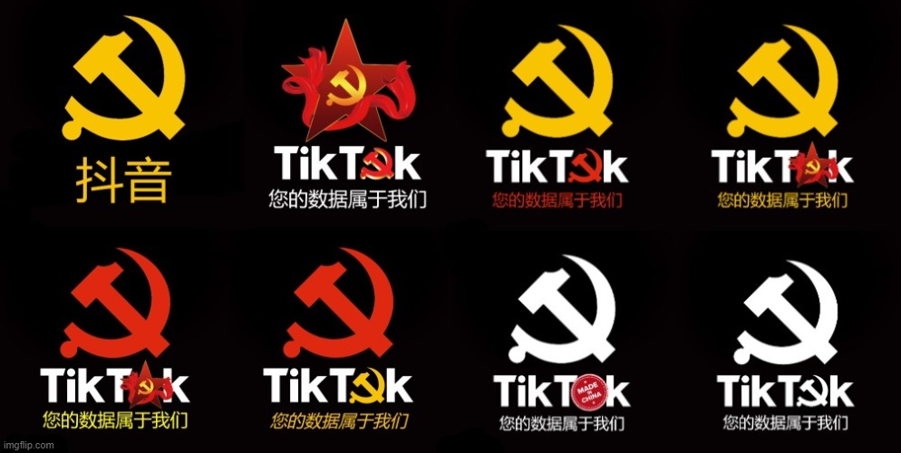 different versions of the tiktok logo | image tagged in memes,tiktok sucks,tiktok logo | made w/ Imgflip meme maker