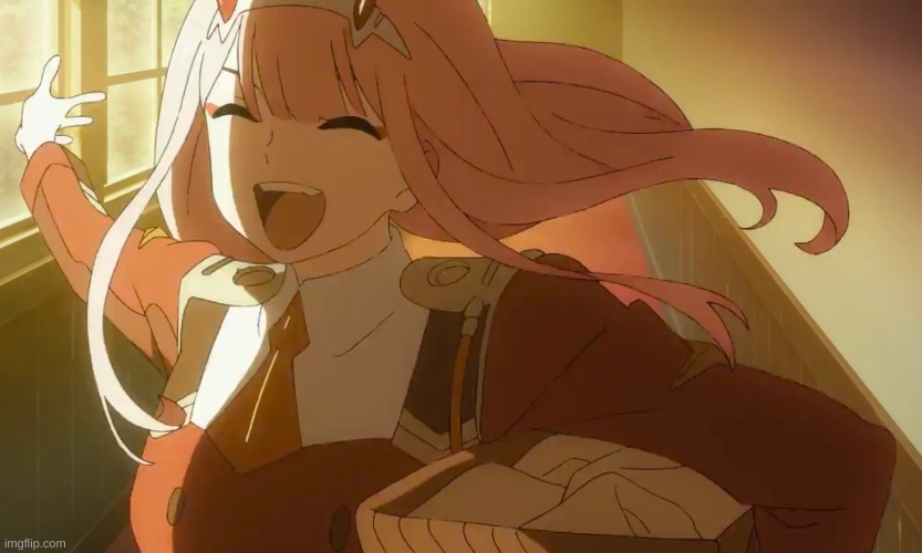 happy zero two v2 | image tagged in happy zero two v2 | made w/ Imgflip meme maker