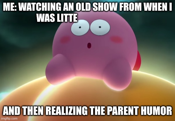 Wow |  ME: WATCHING AN OLD SHOW FROM WHEN I WAS LITTE; AND THEN REALIZING THE PARENT HUMOR | image tagged in why | made w/ Imgflip meme maker