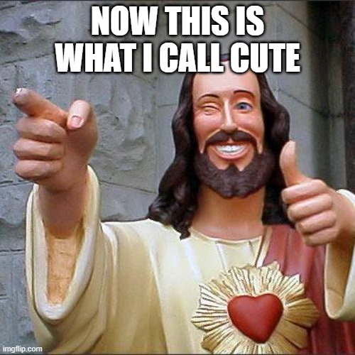 Buddy Christ Meme | NOW THIS IS WHAT I CALL CUTE | image tagged in memes,buddy christ | made w/ Imgflip meme maker