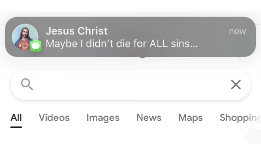 Jesus Christ: Maybe I didn't die for ALL sins... Blank Meme Template