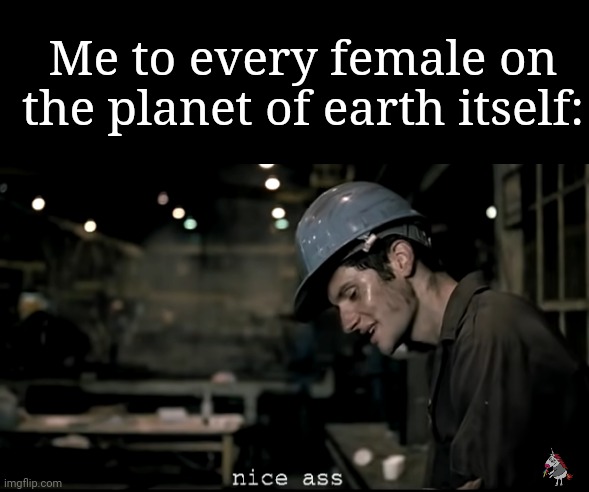 Nice ass | Me to every female on the planet of earth itself: | image tagged in nice ass | made w/ Imgflip meme maker