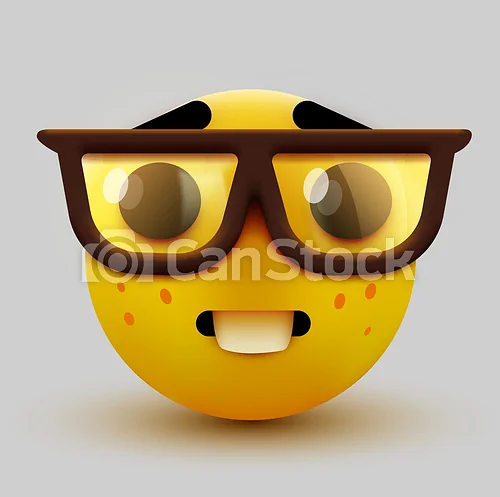 High Quality nerd emoji Blank Meme Template