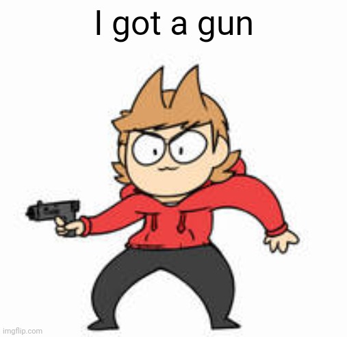 tiny tord got a gun | I got a gun | image tagged in tiny tord got a gun | made w/ Imgflip meme maker