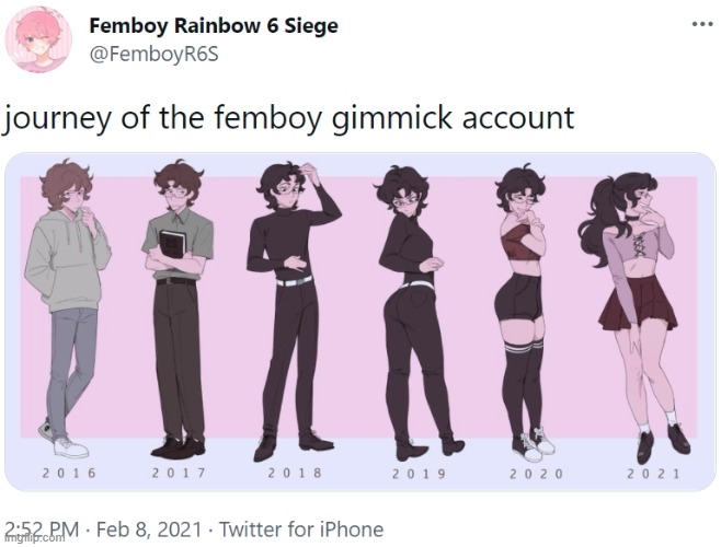 Femboy transition comic | image tagged in femboy,transition | made w/ Imgflip meme maker