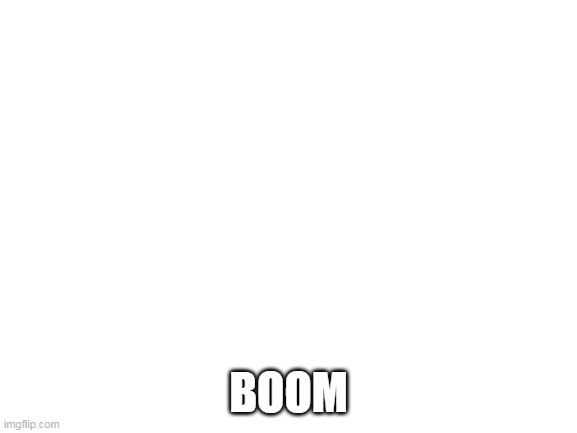 Blank White Template | BOOM | image tagged in blank white template | made w/ Imgflip meme maker