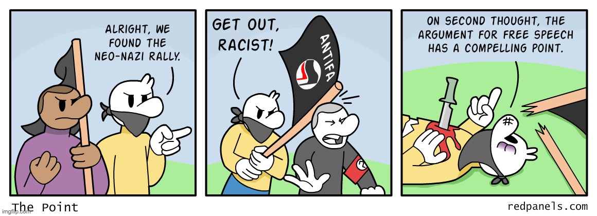 Antifa always find themselves themselves on the losing side of confrontations they started | made w/ Imgflip meme maker