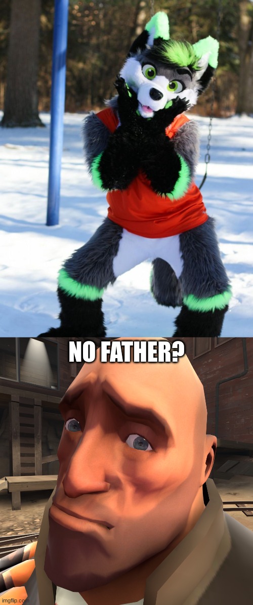 no father? | NO FATHER? | image tagged in no anime | made w/ Imgflip meme maker