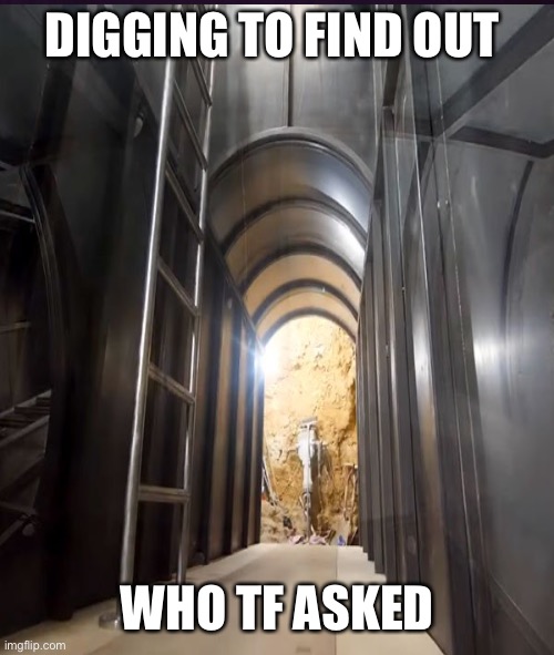 Colin Furze tunnel meme | DIGGING TO FIND OUT; WHO TF ASKED | image tagged in colin furze | made w/ Imgflip meme maker