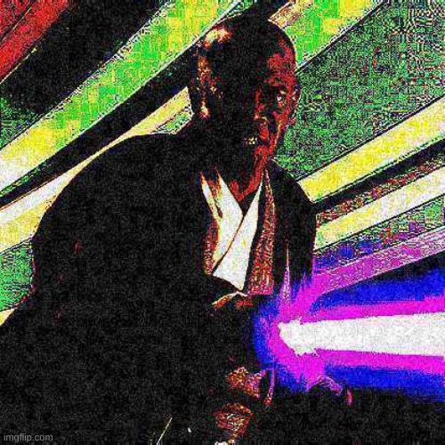 Deep fried Mace Windu | image tagged in deep fried mace windu | made w/ Imgflip meme maker