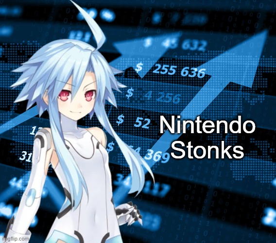 High Quality White Heart Stonks Blank Meme Template