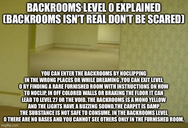 Backrooms explained - Imgflip