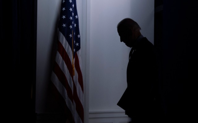 Joe Biden in shadows Blank Meme Template