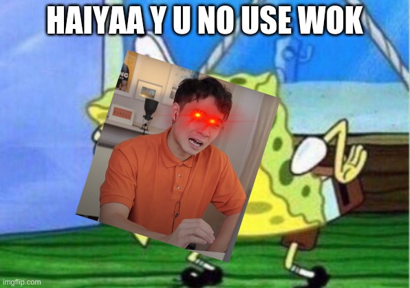 nord vpn  is incredible and I am totally saying this of my free will please get help I need help nord vpn is keeping me hostage  | HAIYAA Y U NO USE WOK | image tagged in memes,mocking spongebob | made w/ Imgflip meme maker