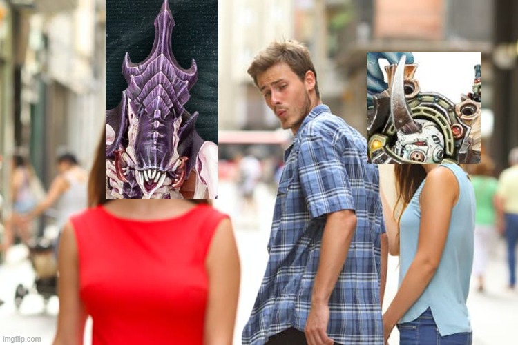 New Mob Spammer | image tagged in memes,distracted boyfriend,tyranids,warhammer40k | made w/ Imgflip meme maker