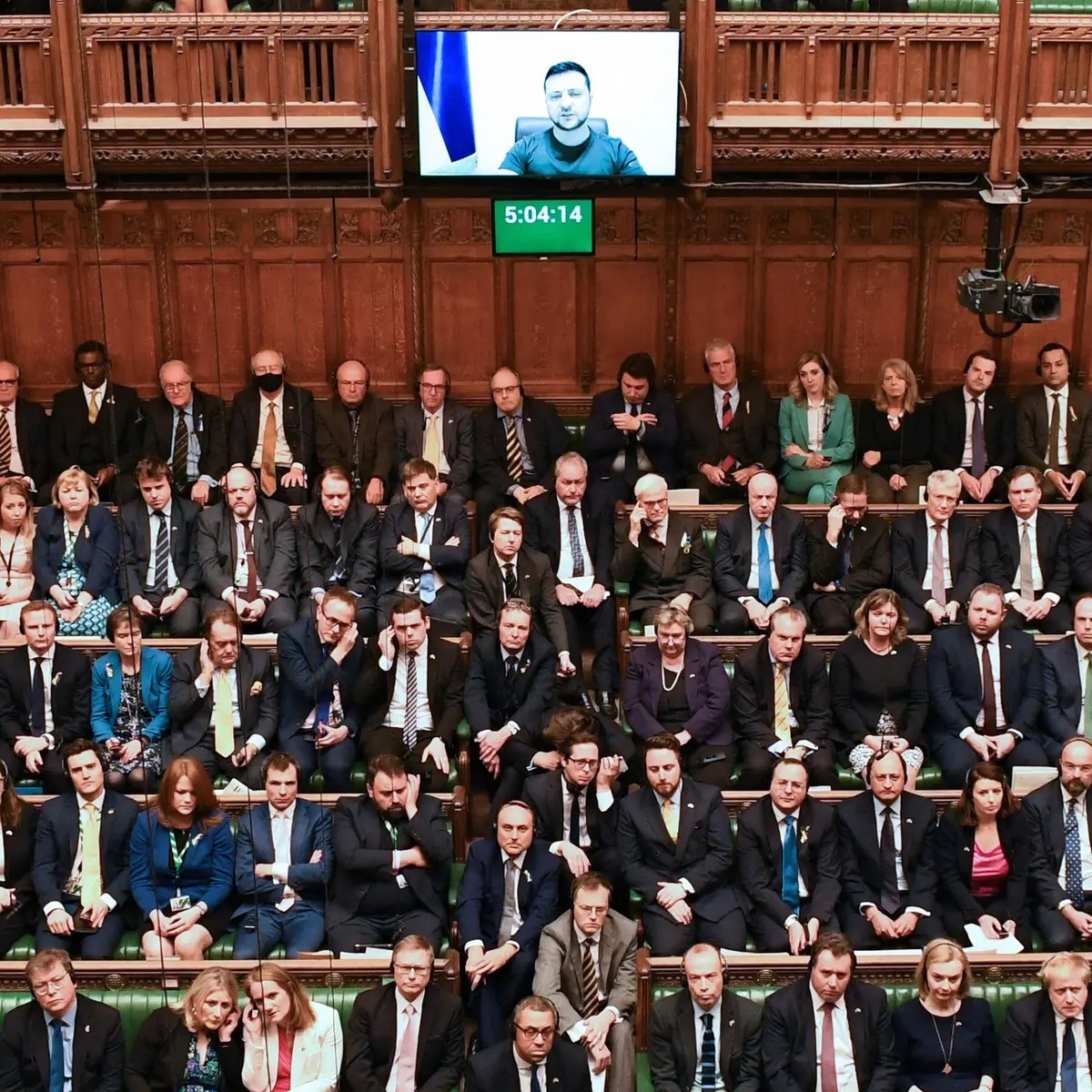 Zelensky addresses British Parliament Blank Meme Template