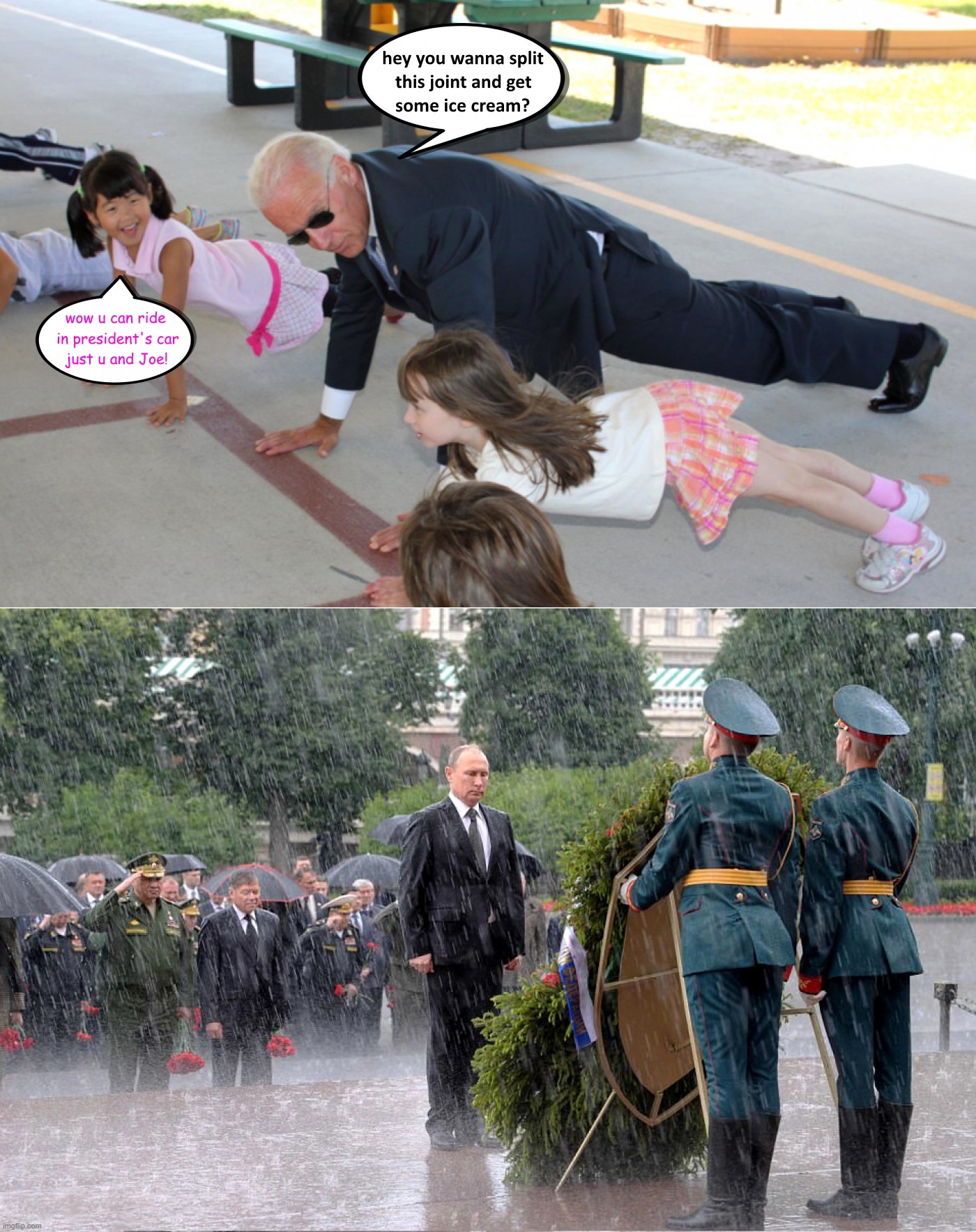 Joe vs Putin | image tagged in biden,vladimir putin,ukraine,world war 3,election fraud | made w/ Imgflip meme maker