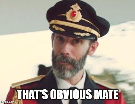 Captain Obvious | THAT'S OBVIOUS MATE | image tagged in captain obvious | made w/ Imgflip meme maker