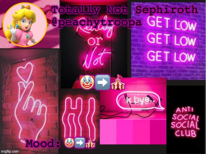 Disapprove if you find this post offensive | 🤡➡️🎪; 🤡➡️🎪 | image tagged in princess peach aesthetic mood temp thx lily | made w/ Imgflip meme maker
