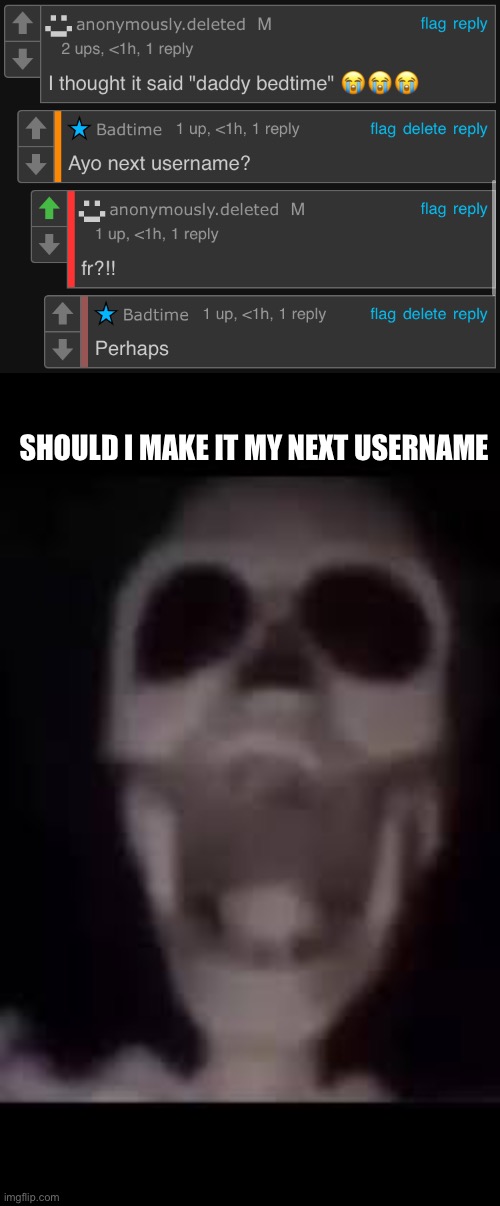 SHOULD I MAKE IT MY NEXT USERNAME | made w/ Imgflip meme maker