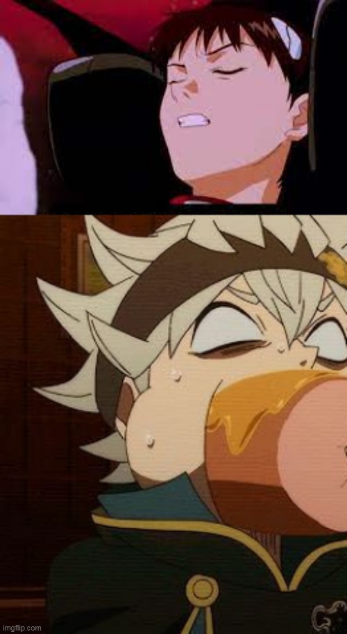 Well...I couldn't resist XD | image tagged in black clover,neon genesis evangelion | made w/ Imgflip meme maker