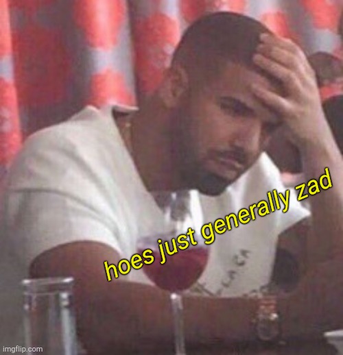 . | hoes just generally zad | image tagged in drake upset | made w/ Imgflip meme maker