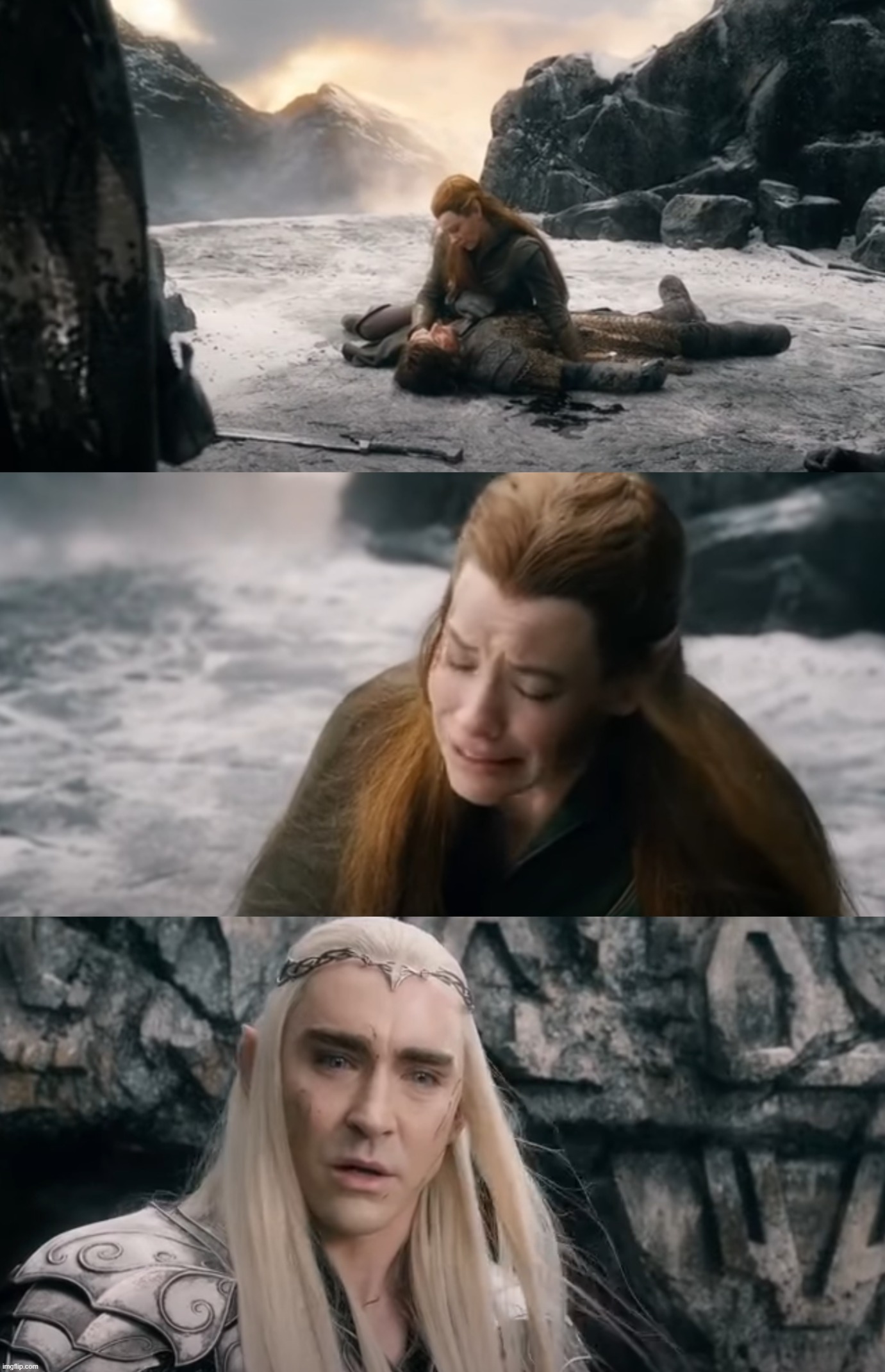 High Quality Tauriel Why does it hurt so much? Blank Meme Template