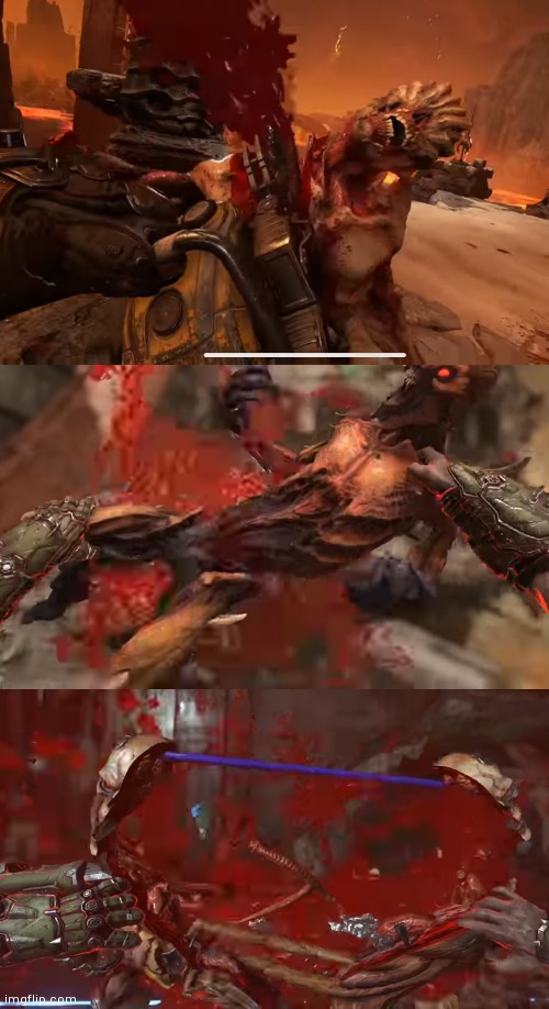 image tagged in doom glory kill | made w/ Imgflip meme maker