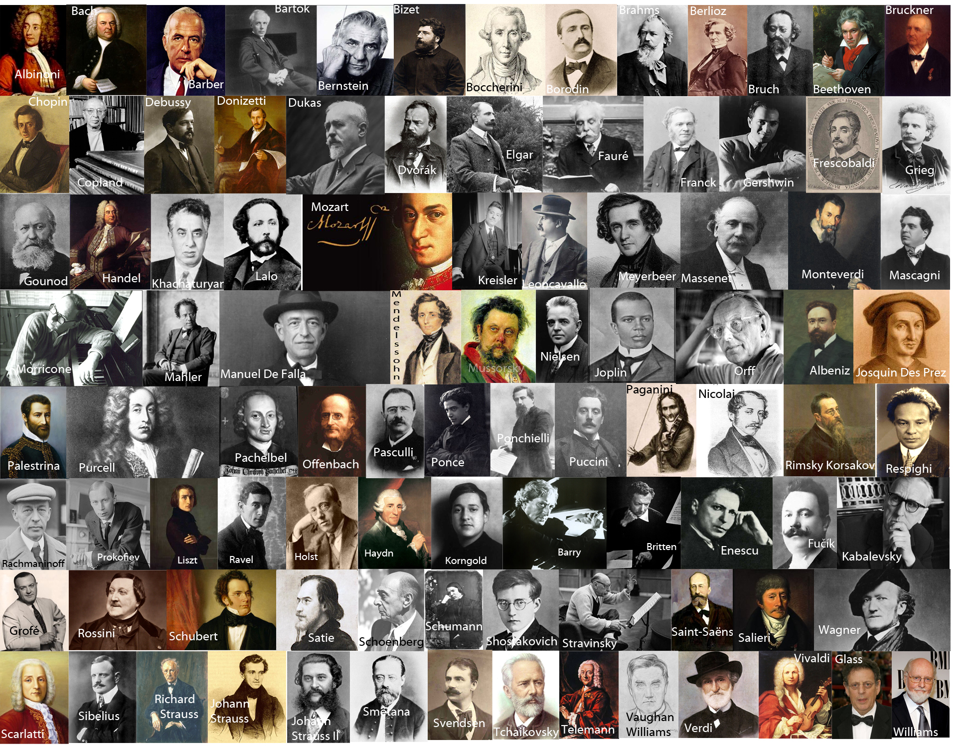 Every Famous Composer Blank Meme Template