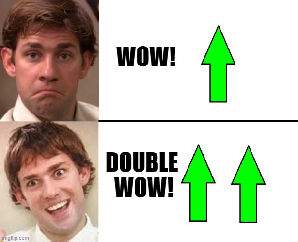 WOW! DOUBLE 
WOW! | made w/ Imgflip meme maker