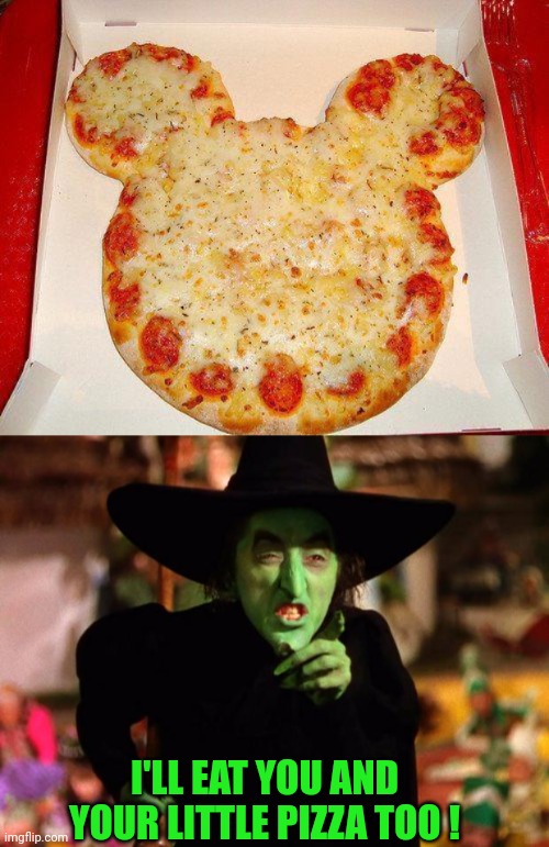 May I Have A Bucket Of Cold Water With My Pizza ? |  I'LL EAT YOU AND YOUR LITTLE PIZZA TOO ! | image tagged in wicked witch,memes,funny memes | made w/ Imgflip meme maker