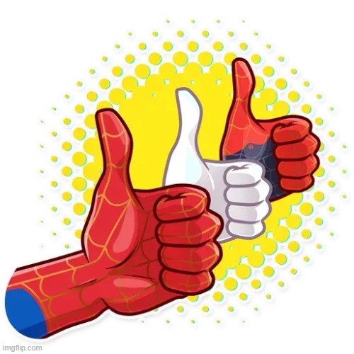 spidey verse thumbs up | image tagged in spidey verse thumbs up | made w/ Imgflip meme maker