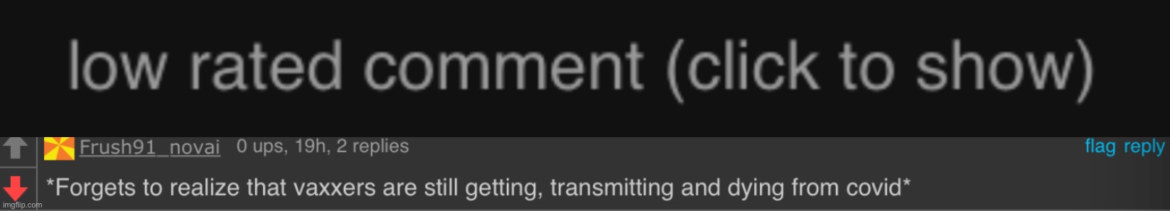low rated comment | image tagged in low rated comment dark mode,memes,imgflip | made w/ Imgflip meme maker
