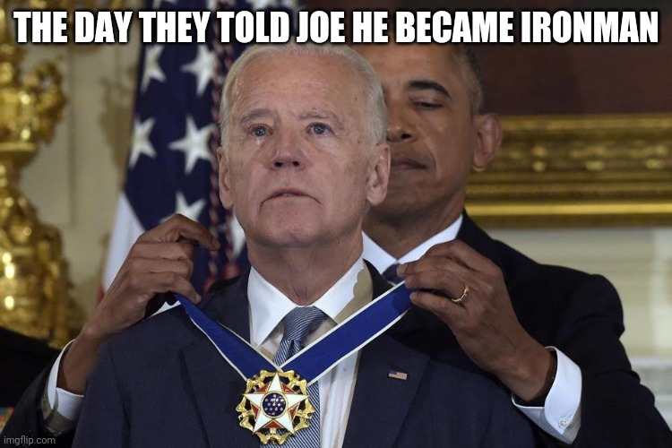 Marvels new village idiot | THE DAY THEY TOLD JOE HE BECAME IRONMAN | image tagged in joe biden 2020 | made w/ Imgflip meme maker