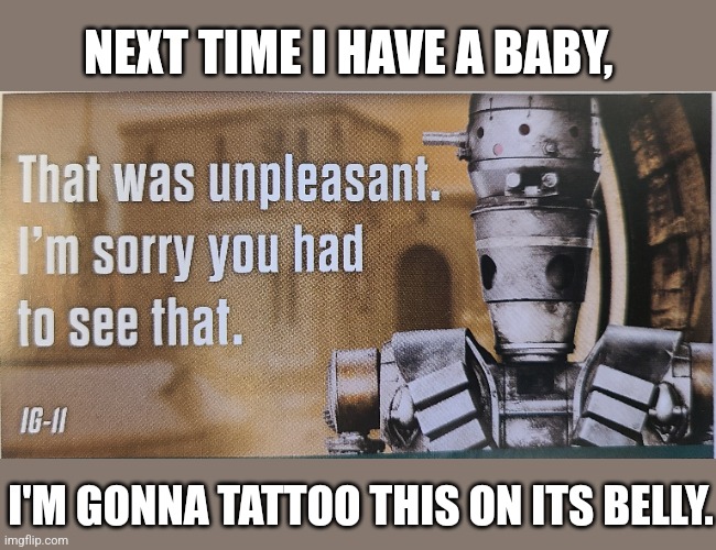 Unpleasant Babies | NEXT TIME I HAVE A BABY, I'M GONNA TATTOO THIS ON ITS BELLY. | image tagged in baby,unpleasant,diaper | made w/ Imgflip meme maker