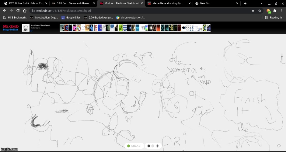 Ok so I found this sketchpad where multiple ppl can draw, like thats cool, find the link in comments | made w/ Imgflip meme maker