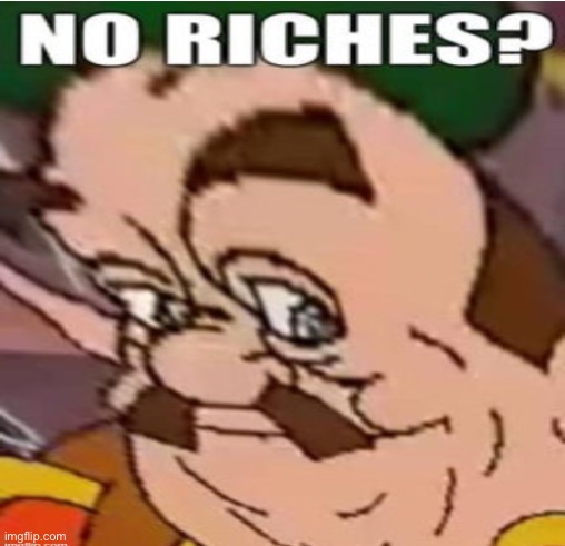 no riches? | image tagged in no bitches | made w/ Imgflip meme maker