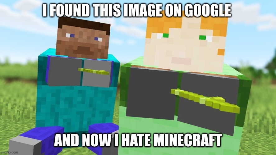 cursed | I FOUND THIS IMAGE ON GOOGLE; AND NOW I HATE MINECRAFT | image tagged in memes | made w/ Imgflip meme maker