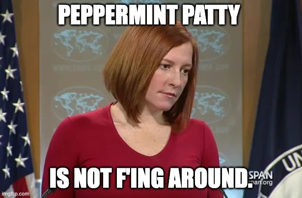 Peppermint Patty | PEPPERMINT PATTY; IS NOT F'ING AROUND. | image tagged in peppermint patty | made w/ Imgflip meme maker