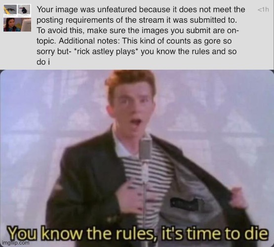 image tagged in you know the rules it's time to die | made w/ Imgflip meme maker