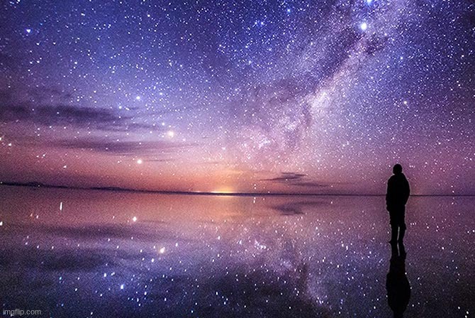 Night time, in bolivian salt flats | image tagged in awesome | made w/ Imgflip meme maker