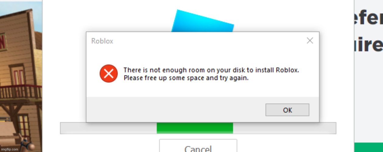 When you can't edit your roblox game because your computer has limited space | image tagged in roblox,gaming,pain | made w/ Imgflip meme maker