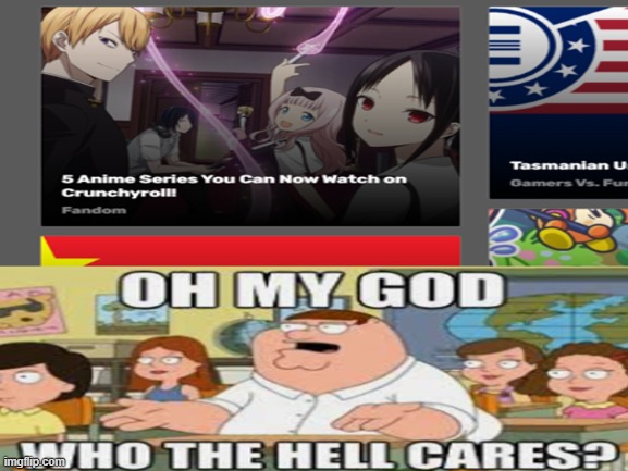 Fandom spamming useless articles again: | image tagged in cringe,fandom,anime | made w/ Imgflip meme maker