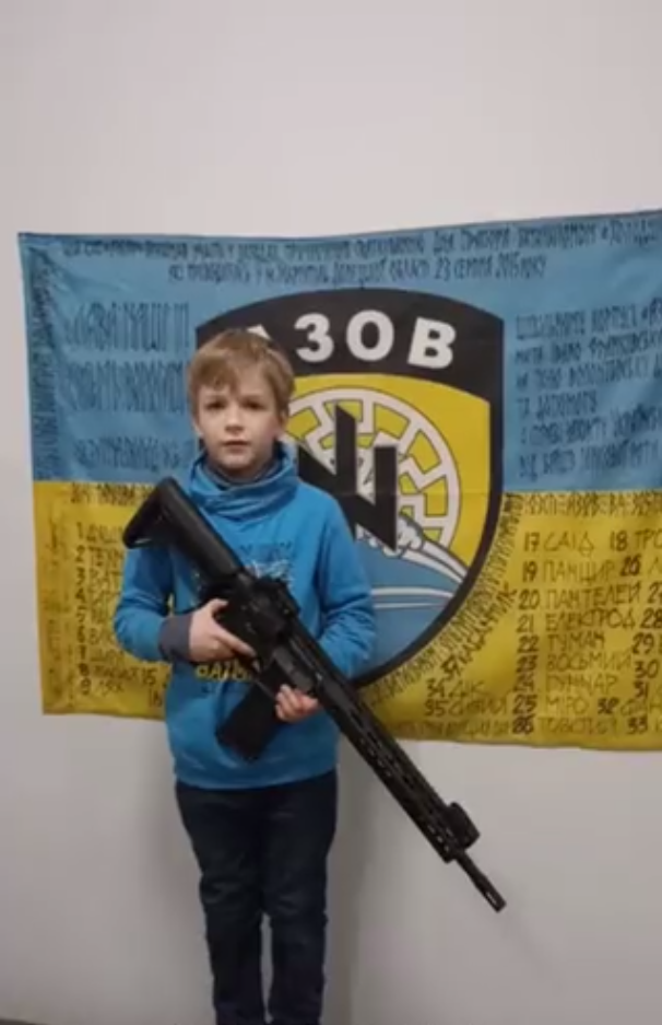 Ukraine Nazi Child Soldier Blank Meme Template