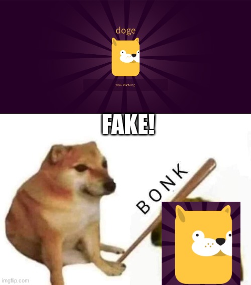 Look what I found on Little Alchemy 2 lol (love it) | FAKE! | image tagged in doge bonk,doge | made w/ Imgflip meme maker