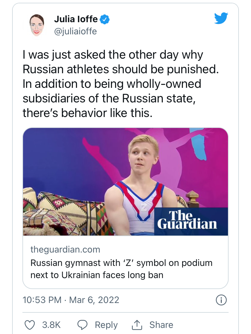 Punishing Russian athletes Blank Meme Template