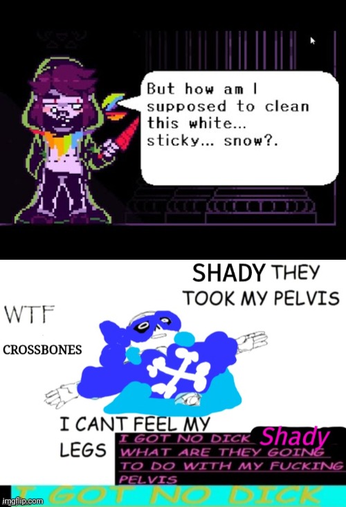 Idk | image tagged in shady they took my pelvis | made w/ Imgflip meme maker