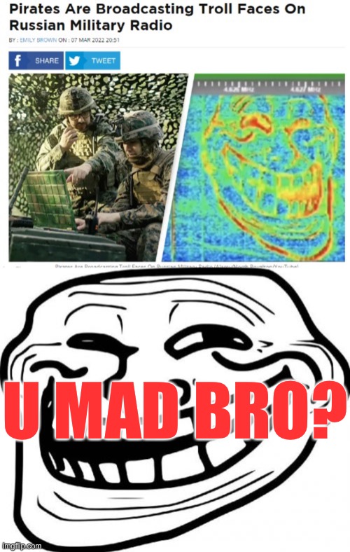U MAD BRO? | image tagged in memes,troll face | made w/ Imgflip meme maker