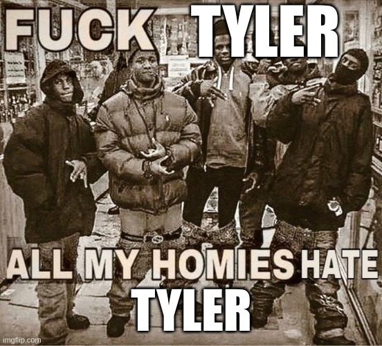 All My Homies Hate | TYLER; TYLER | image tagged in all my homies hate | made w/ Imgflip meme maker