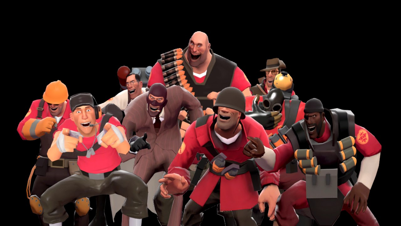 High Quality every tf2 characters laughing at you Blank Meme Template